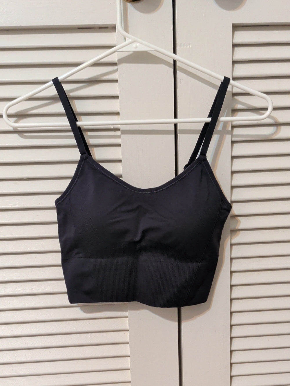 all in motion Black Longline Sports Bra Cami